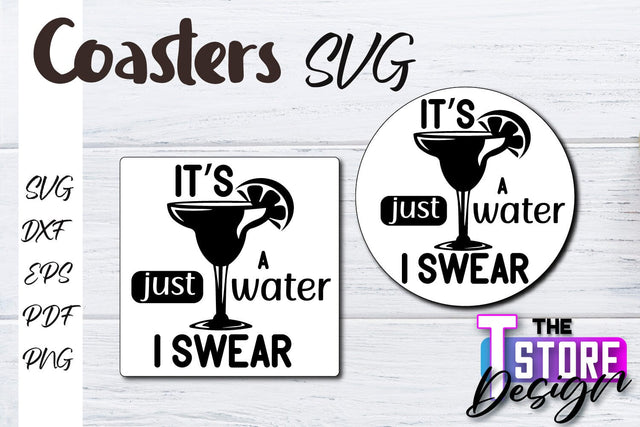 Coasters SVG Design | Kitchen Coasters Design | Coffee Quotes SVG The T Store Design 