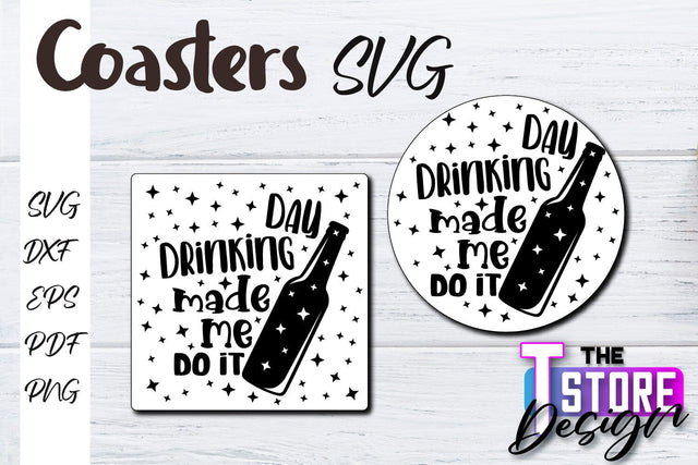 Coasters SVG Design | Kitchen Coasters Design | Coffee Quotes SVG The T Store Design 