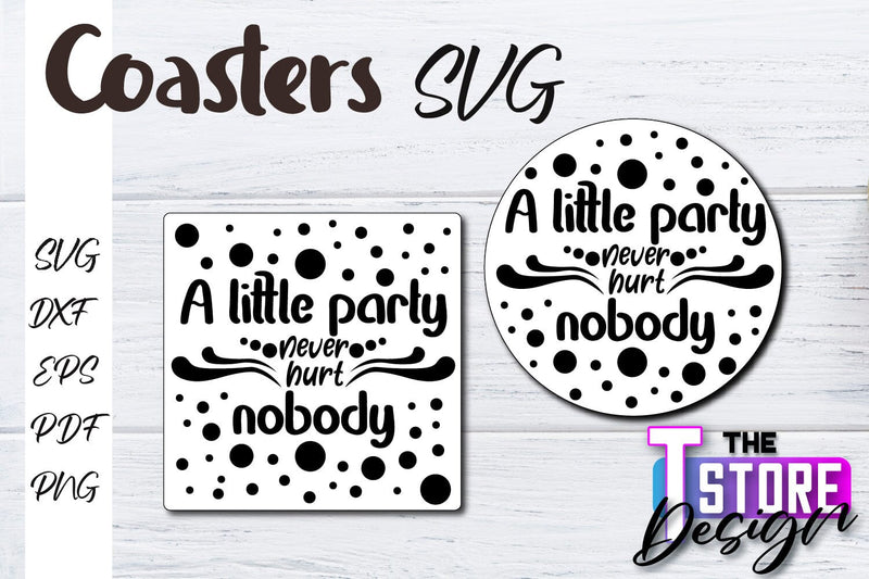 Coasters SVG Design | Kitchen Coasters Design | Coffee Quotes SVG The T Store Design 