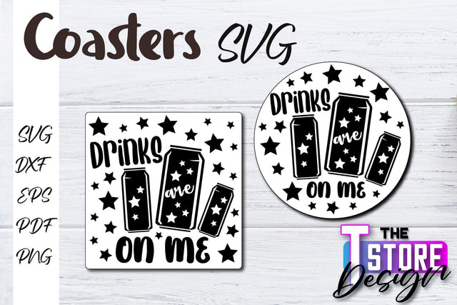 Coasters SVG Design | Kitchen Coasters Design | Coffee Quotes SVG The T Store Design 