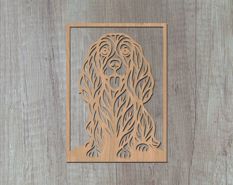 Cocker Spaniel Laser SVG, Cute Dog Laser Cut, Pet Lover Design, Digital Download, Dog Art, Laser Engraving File SVG HappyDesignStudio 