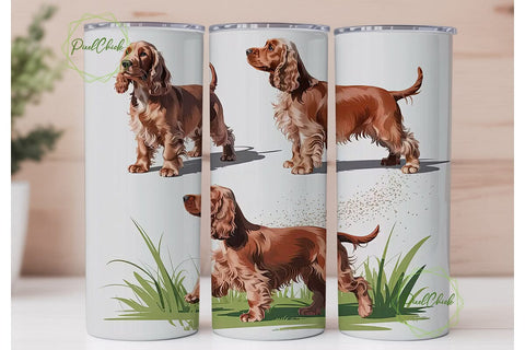 Cocker SpaTHSPl 20oz Tumbler Wrap Sublimation PixelChick 