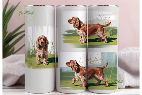 Cocker SpaTHSPl 20oz Tumbler Wrap Sublimation PixelChick 