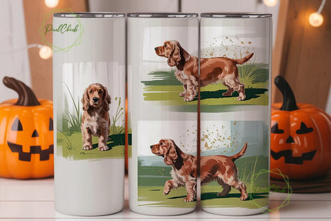 Cocker SpaTHSPl 20oz Tumbler Wrap Sublimation PixelChick 