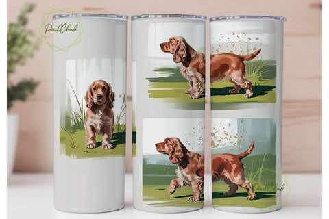Cocker SpaTHSPl 20oz Tumbler Wrap Sublimation PixelChick 
