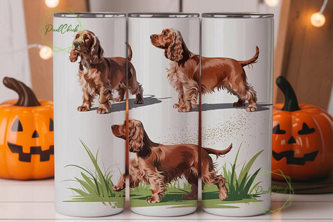 Cocker SpaTHSPl 20oz Tumbler Wrap Sublimation PixelChick 