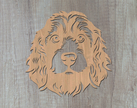 Cockerpoo Laser SVG Cut File, Cockerpoo Glowforge File, Cockerpoo DXF, Cockerpoo Wall Art SVG SVG HappyDesignStudio 