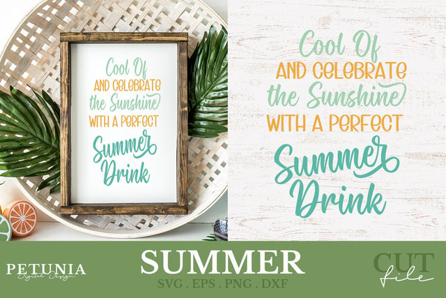Cocktail Bar Sign SVG | Summer SVG SVG Petunia Digital Design 
