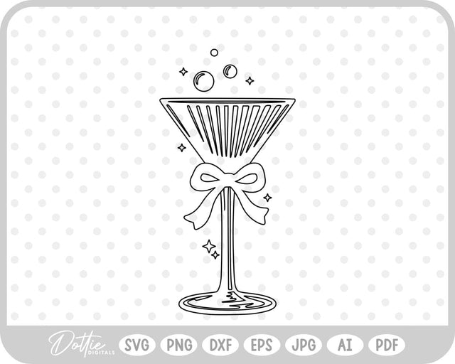 Cocktail Glass SVG DottieDigitals 