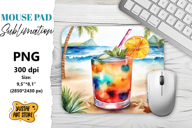 Cocktail mouse pad sublimation. Summer cocktail sublimation Sublimation Yustaf Art Store 