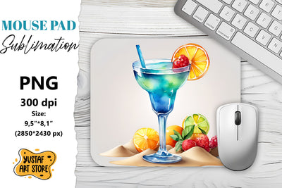 Cocktail mouse pad sublimation. Summer cocktail sublimation Sublimation Yustaf Art Store 