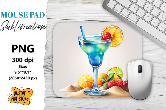 Cocktail mouse pad sublimation. Summer cocktail sublimation Sublimation Yustaf Art Store 