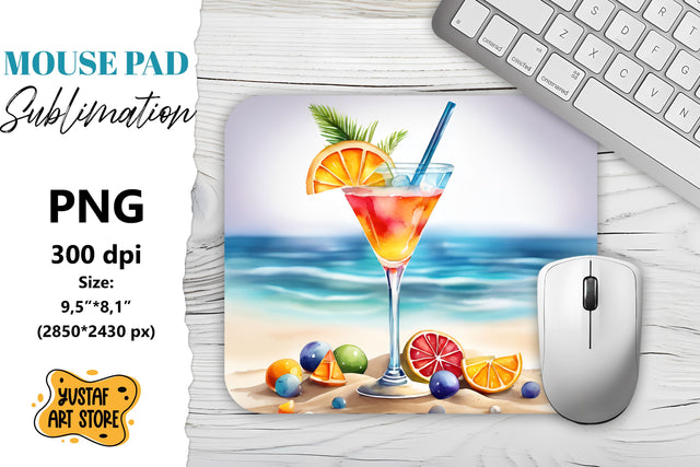 Cocktail mouse pad sublimation. Summer cocktail sublimation Sublimation Yustaf Art Store 