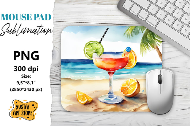 Cocktail mouse pad sublimation. Summer cocktail sublimation Sublimation Yustaf Art Store 