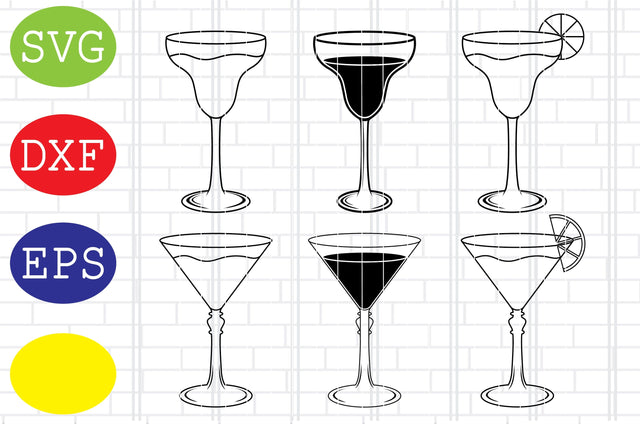 Cocktail Outline Svg, Cocktail Silhouette, Summer Cocktail Svg, Tropical Drink Svg, Jpg, Eps, Dxf Files SVG DigitalSvgFiles 