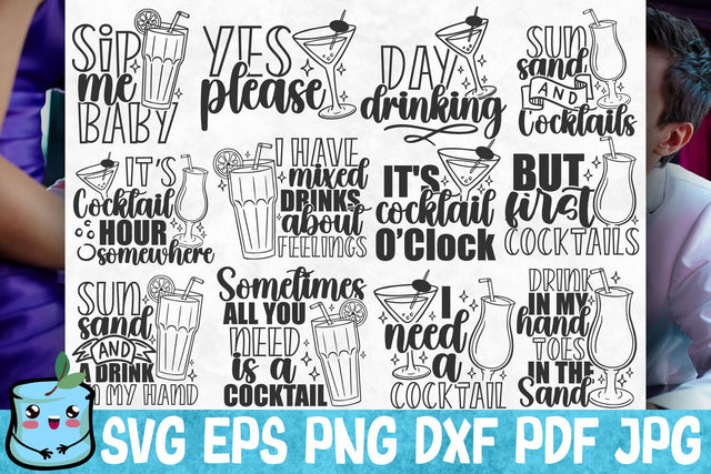 Cocktail SVG Bundle SVG MintyMarshmallows 