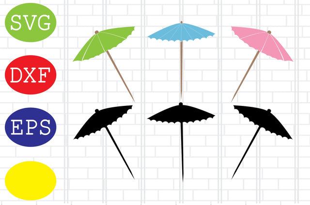 Cocktail Umbrella Svg, Drink Umbrella Svg, Jpg, Eps, Dxf Files SVG DigitalSvgFiles 