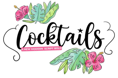 Cocktails Font Studio Natural Ink 