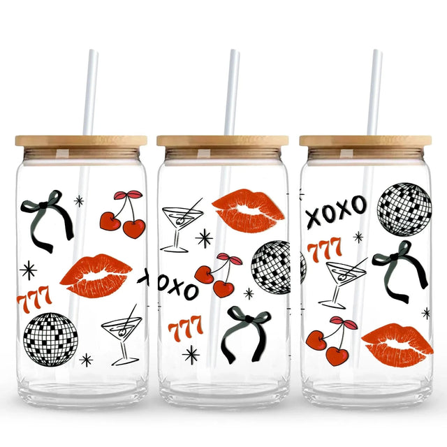 Cocktails & Kisses 9.7 x 4.3 UV Wrap (Cup NOT Included) Physical DIY Craft Warehouse 