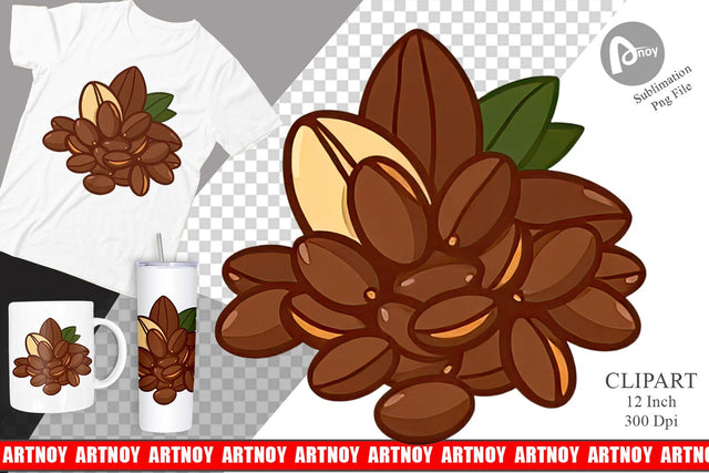 Cocoa Beans Clipart Sublimation artnoy 