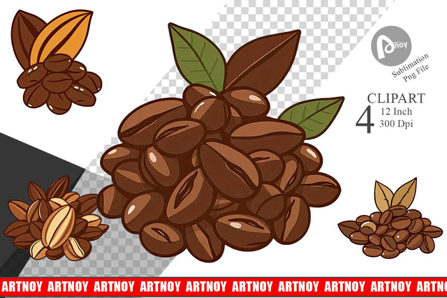 Cocoa Beans Clipart Sublimation artnoy 