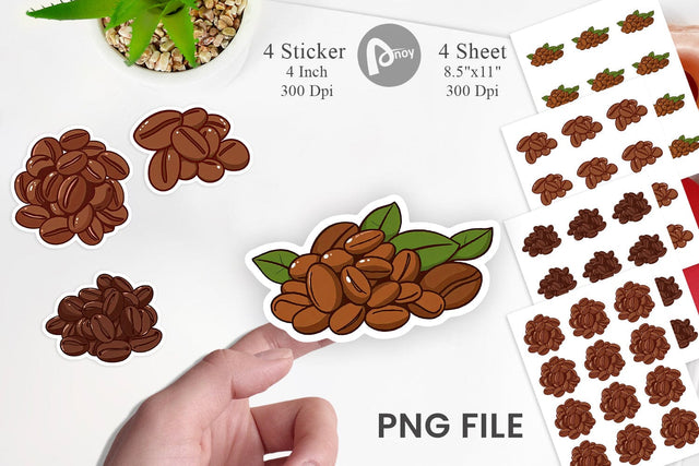 Cocoa Beans Sticker Sublimation artnoy 