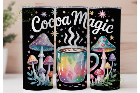 Cocoa Magic 20oz Tumbler Wrap Sublimation PixelChick 