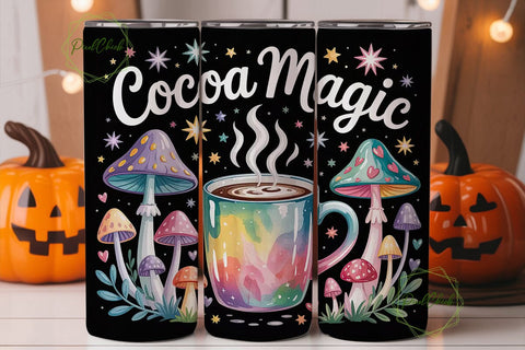 Cocoa Magic 20oz Tumbler Wrap Sublimation PixelChick 