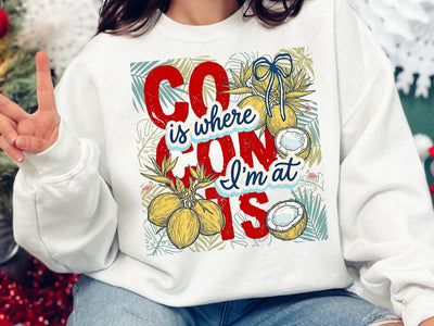Coconuts Is Where I’m At PNG, Tropical Summer Sublimation Design SVG DesignDestine 
