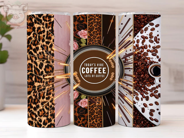 Coffee 20oz Tumbler Png, Straight & Tapered Tumbler Png, Coffee Lover Tumbler Png, Digital Download PNG Sublimation Lara' s Designs 
