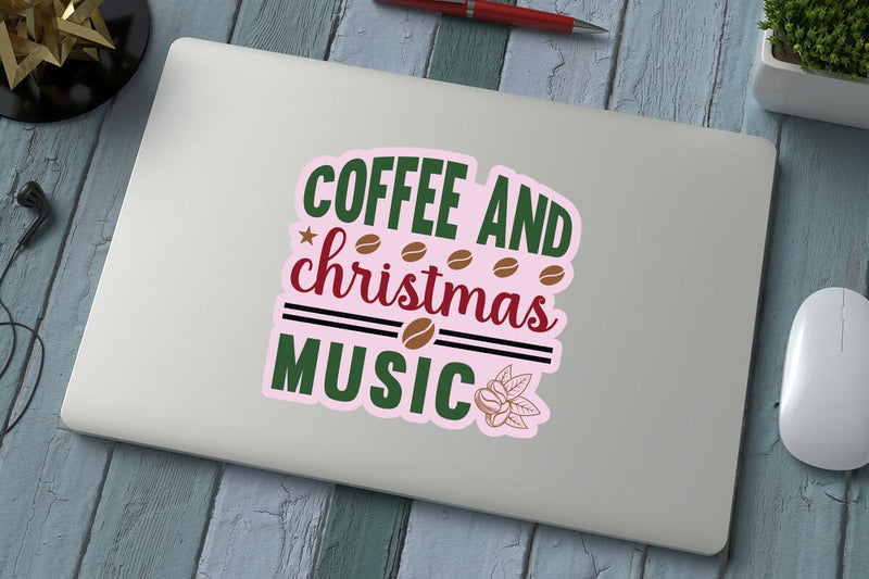 Coffee and christmas music SVG Angelina750 