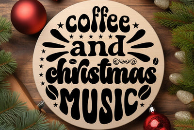 Coffee and christmas music SVG Angelina750 