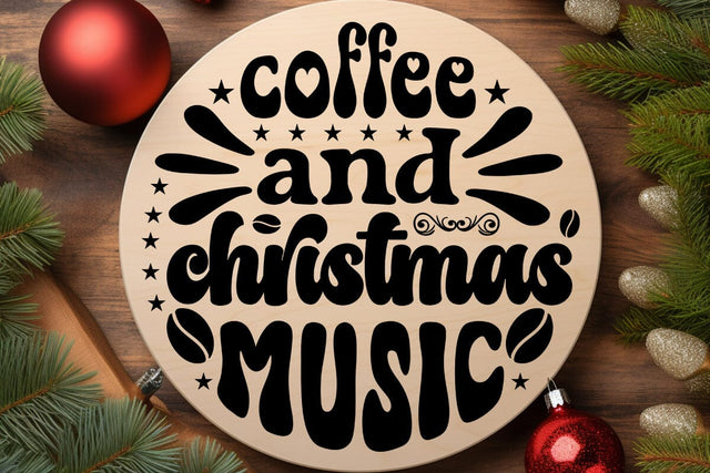 Coffee and christmas music SVG Angelina750 