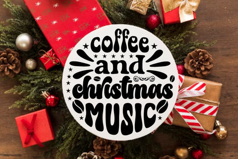 Coffee and christmas music SVG Angelina750 