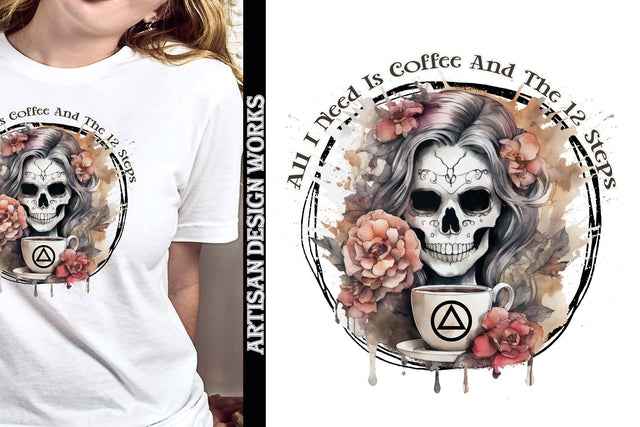 Coffee And The 12 Steps Sublimation Sublimation Whimsical Inklings 