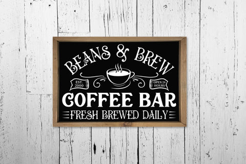 Coffee Bar SVG, Vintage Coffee Sign SVG SVG CraftLabSVG 