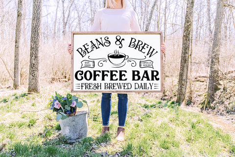 Coffee Bar SVG, Vintage Coffee Sign SVG SVG CraftLabSVG 