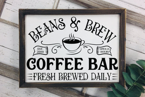 Coffee Bar SVG, Vintage Coffee Sign SVG SVG CraftLabSVG 