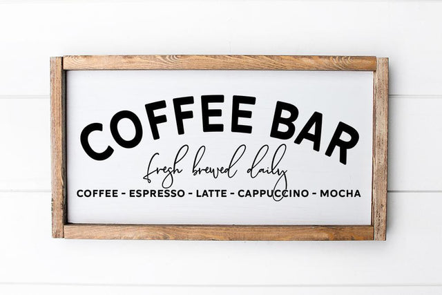 Coffee Bar | Wood Sign Kitchen SVG SVG Ikonart Design Shop 