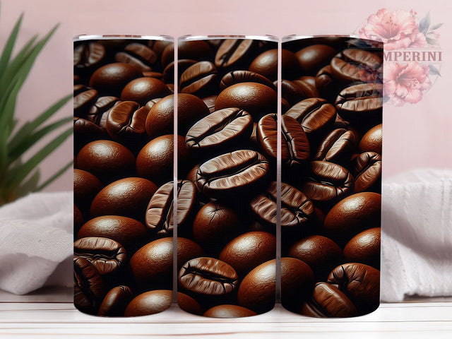 Coffee Beans Caffeine Lover 20oz Tumbler, Coffee Beans Tumbler, Caffeine Lover, Morning Coffee Tumbler, Coffee Lover Tumbler, 20oz Sublimation Wrap, Espresso Tumbler Sublimation Li Zamperini 