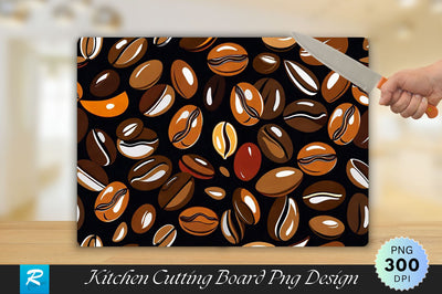 Coffee Beans Cutting Board Sublimation Regulrcrative 