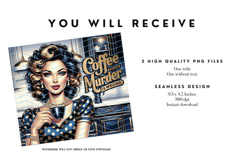 Coffee Because Murder Is Wrong Seamless Tumbler Wrap Sublimation BijouBay 