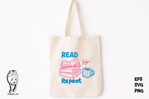 Coffee Book Lover Quote Hand-Drawn Png SVG dadan_pm 