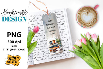 Coffee Bookmark printable design. Book quote design PNG Sublimation Yustaf Art Store 