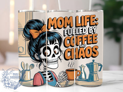 Coffee Chaos Mom 20oz Tumbler, Sublimation Gift, Funny Mom Mug, 20oz Tumbler Design, Coffee Chaos Quote, Mom Humor Theme, Lifestyle Wrap Sublimation ToriDesigns 