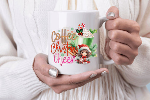Coffee Christmas Cheer Sublimation Design Sublimation Regulrcrative 