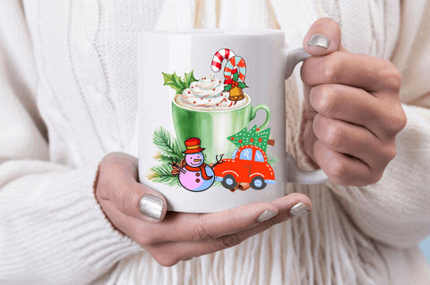 Coffee Christmas clipart Sublimation Design Sublimation Regulrcrative 
