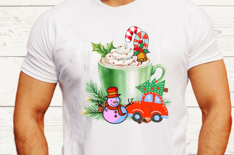 Coffee Christmas clipart Sublimation Design Sublimation Regulrcrative 