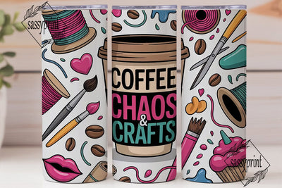 Coffee & Crafts Tumbler Wrap Sublimation sassyprint 