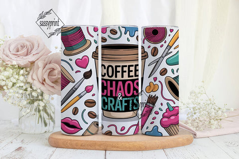 Coffee & Crafts Tumbler Wrap Sublimation sassyprint 